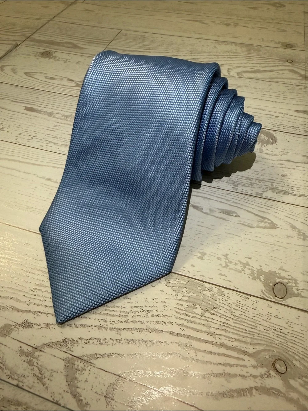 Eton Luxury Light Blue Woven Silk‎ Necktie Tie
